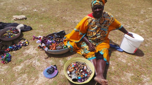 Jewelry Seller by the Pink Lake