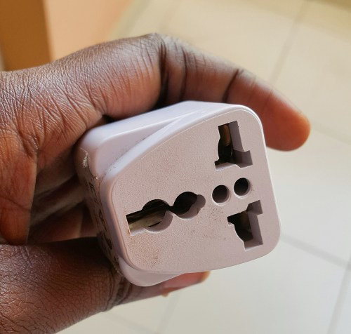Round hole electricity adaptor in Dakar Senegal