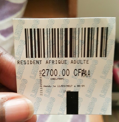 Receipts for 2700CFA