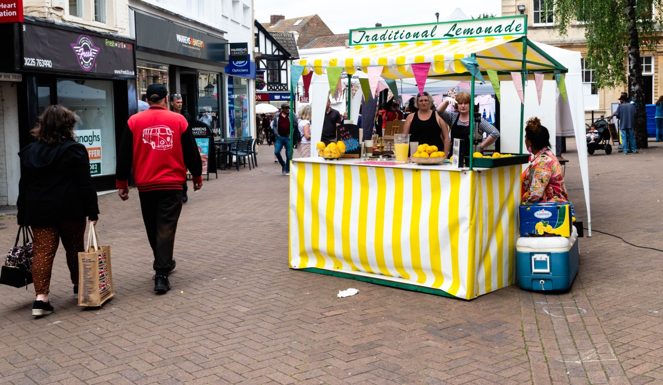 Traditional Lemonade Stand in Trowbridge Weavers Market