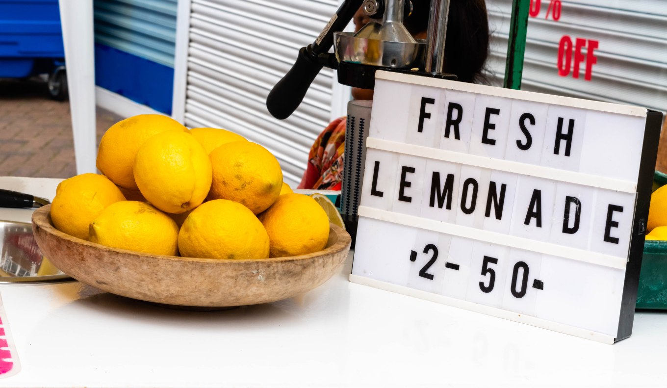 Fresh Lemonade at Trowbridge Weavers Market